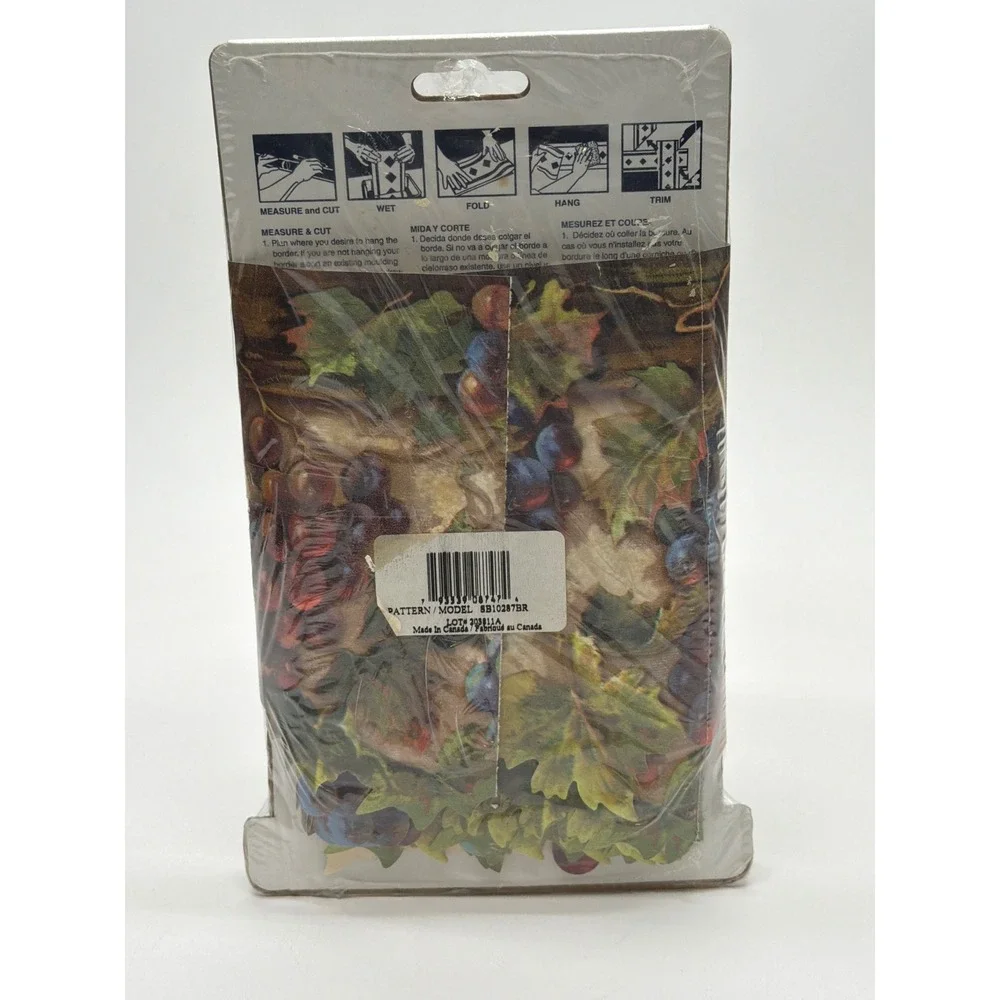 Expressions Vineyard Grape Wall Border Prepasted Washable 5 Yards SB10287BR New